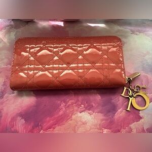 Dior Cannage Wallet (EUC; Pink)